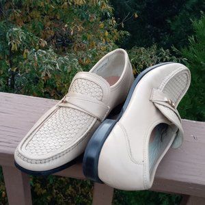 Diplomats Light Tan weave loafers shoes size 8 1/2 NEW